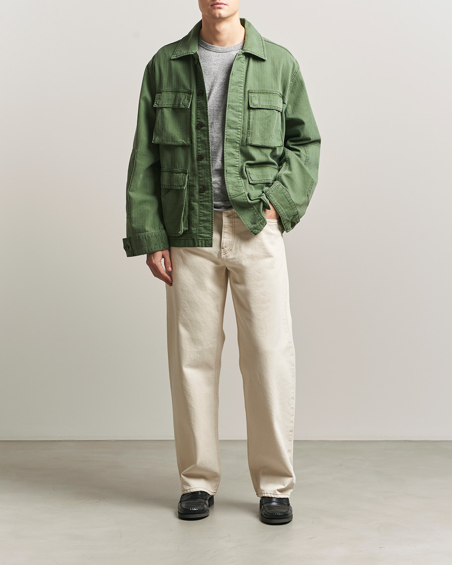 Uomini | Jeans | Sunflower | Loose Jeans Ecru Contrast