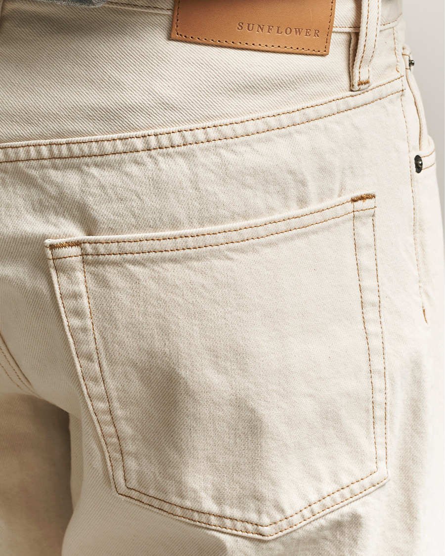 Uomini | Jeans | Sunflower | Loose Jeans Ecru Contrast