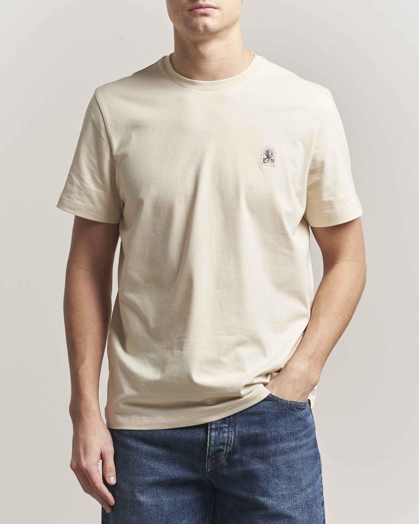 Uomini | T-shirt | Parajumpers | Patch Crew Neck T-Shirt Bone