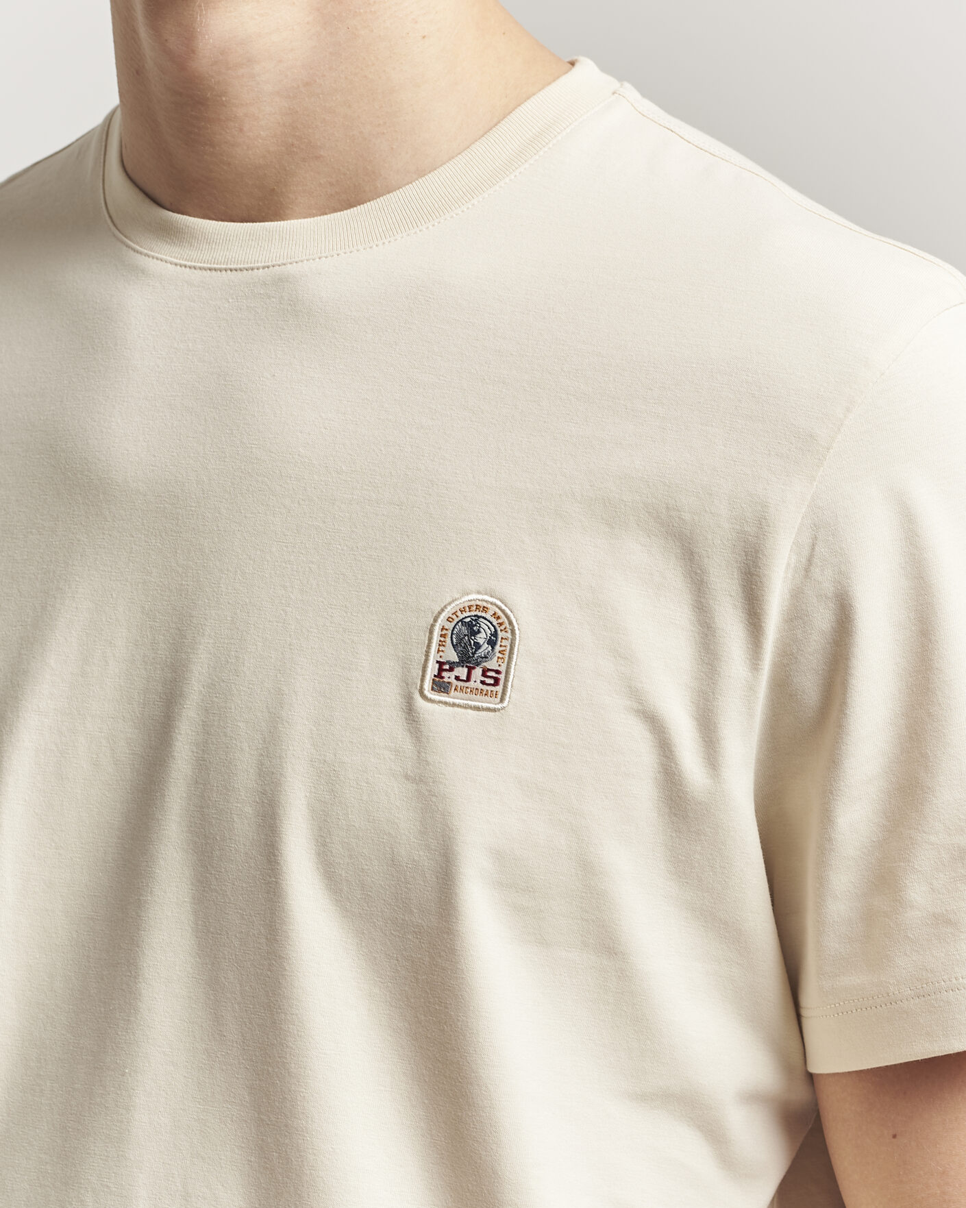 Uomini | T-shirt | Parajumpers | Patch Crew Neck T-Shirt Bone