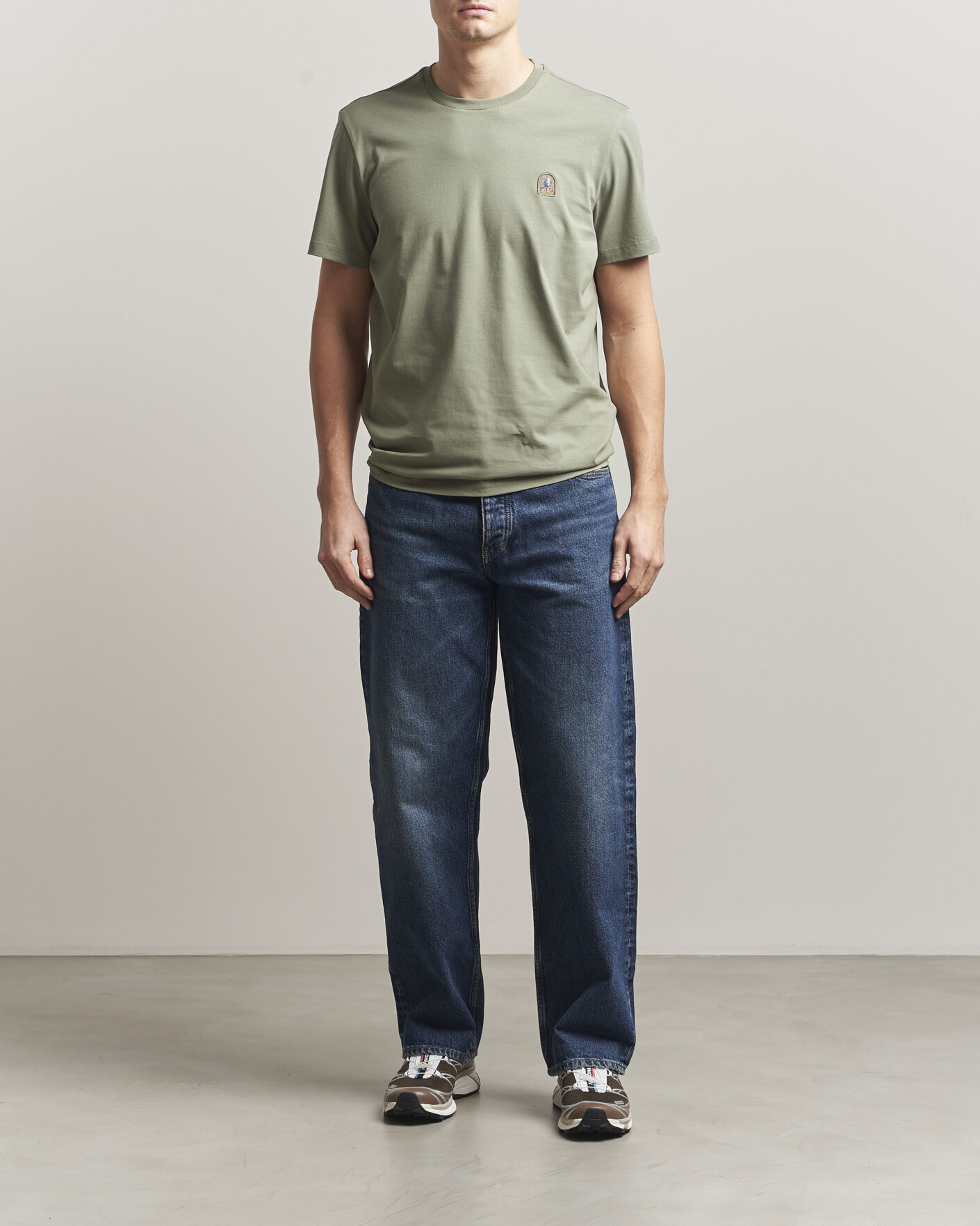 Uomini | T-shirt | Parajumpers | Patch Crew Neck T-Shirt Ashen Sage