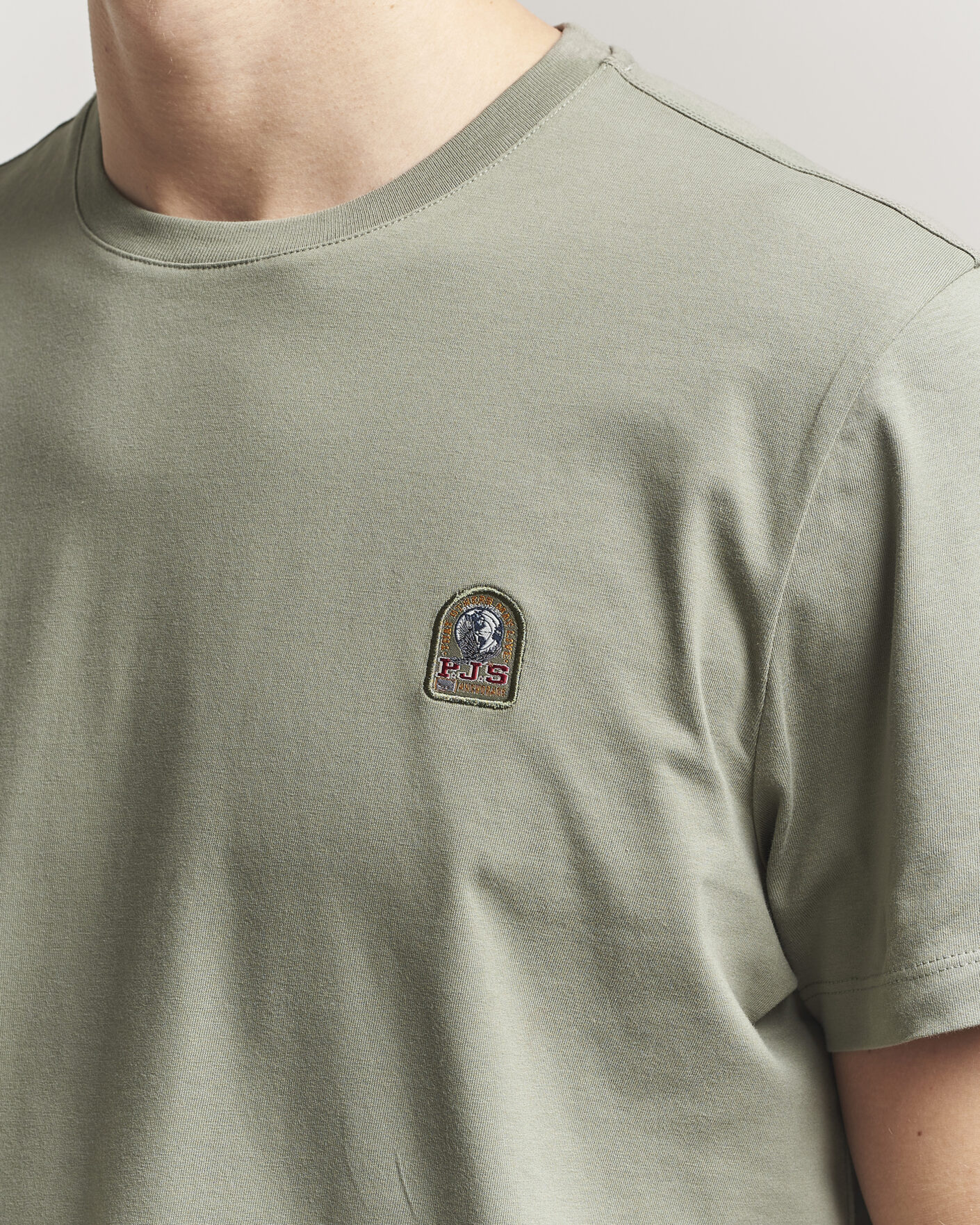 Uomini | T-shirt | Parajumpers | Patch Crew Neck T-Shirt Ashen Sage