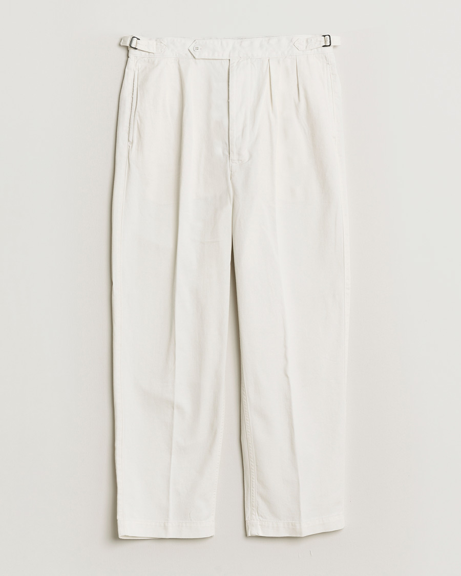 Uomini | Pantaloni | Polo Ralph Lauren | Pleated Cotton Twill Chinos Deckwash White