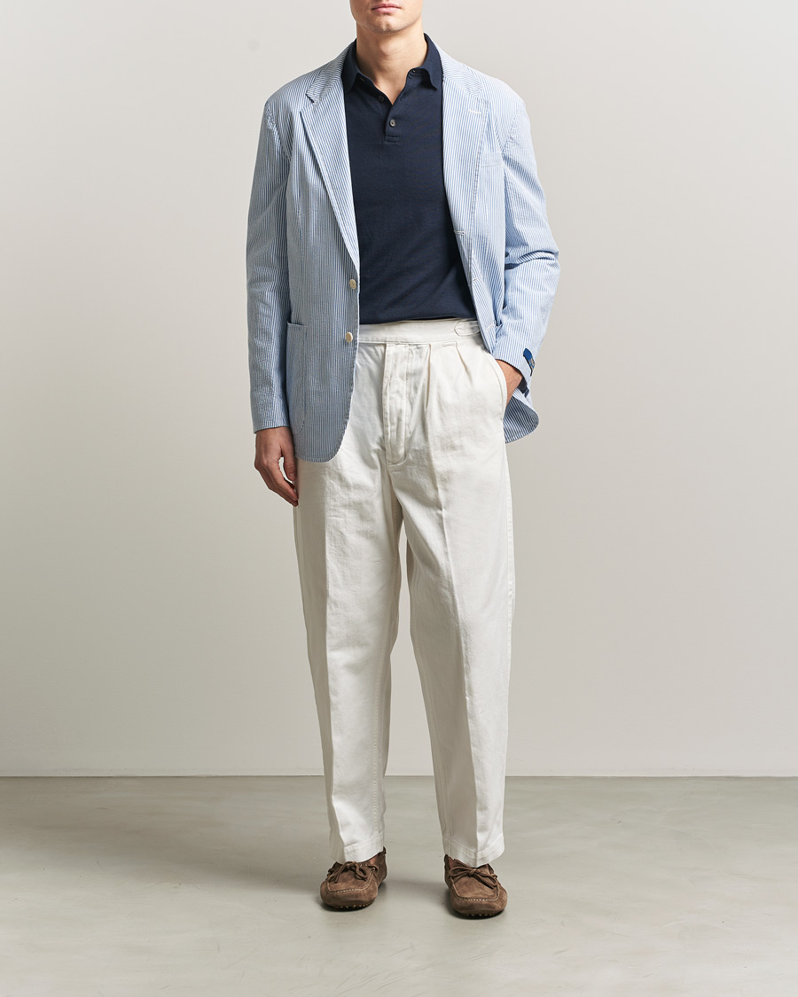 Uomini | Pantaloni | Polo Ralph Lauren | Pleated Cotton Twill Chinos Deckwash White