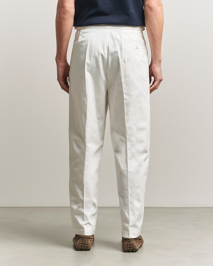 Uomini | Pantaloni | Polo Ralph Lauren | Pleated Cotton Twill Chinos Deckwash White