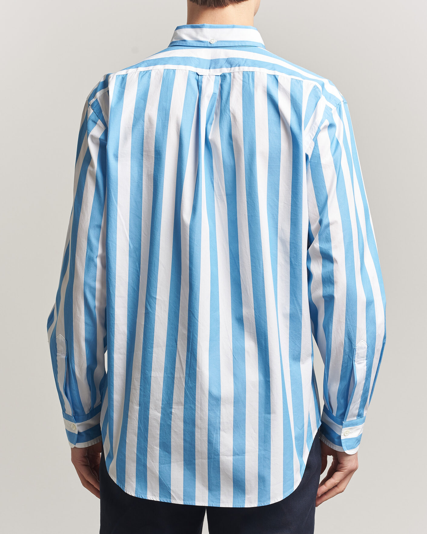 Uomini | Camicie | Kamakura Shirts | Vintage Ivy Button Down Shirt Bold Blue Stripe