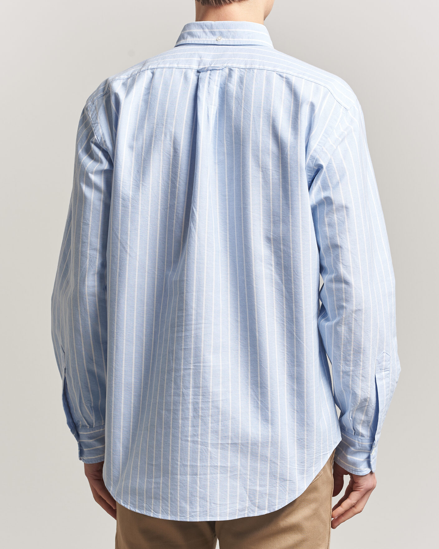 Uomini | Camicie | Kamakura Shirts | Vintage Ivy Oxford BD Shirt Blue Blazer Stripe
