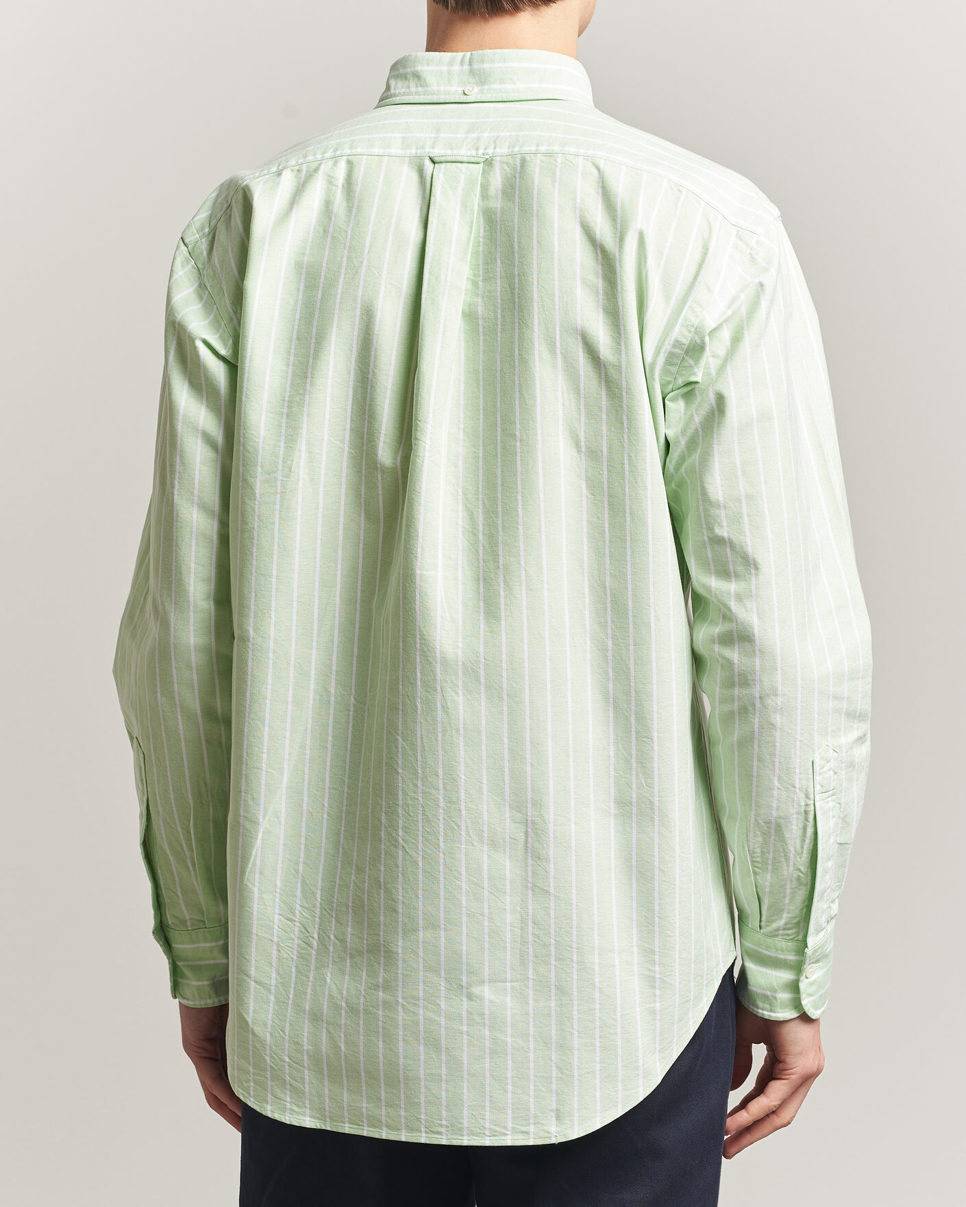 Uomini | Camicie | Kamakura Shirts | Vintage Ivy Oxford BD Shirt Green Blazer Stripe
