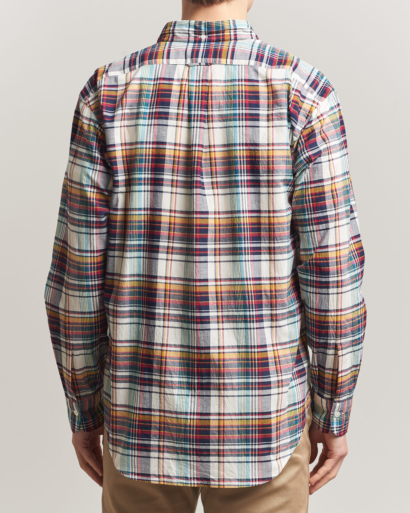 Uomini | Camicie | Kamakura Shirts | Vintage Ivy Button Down Shirt Yellow Madras