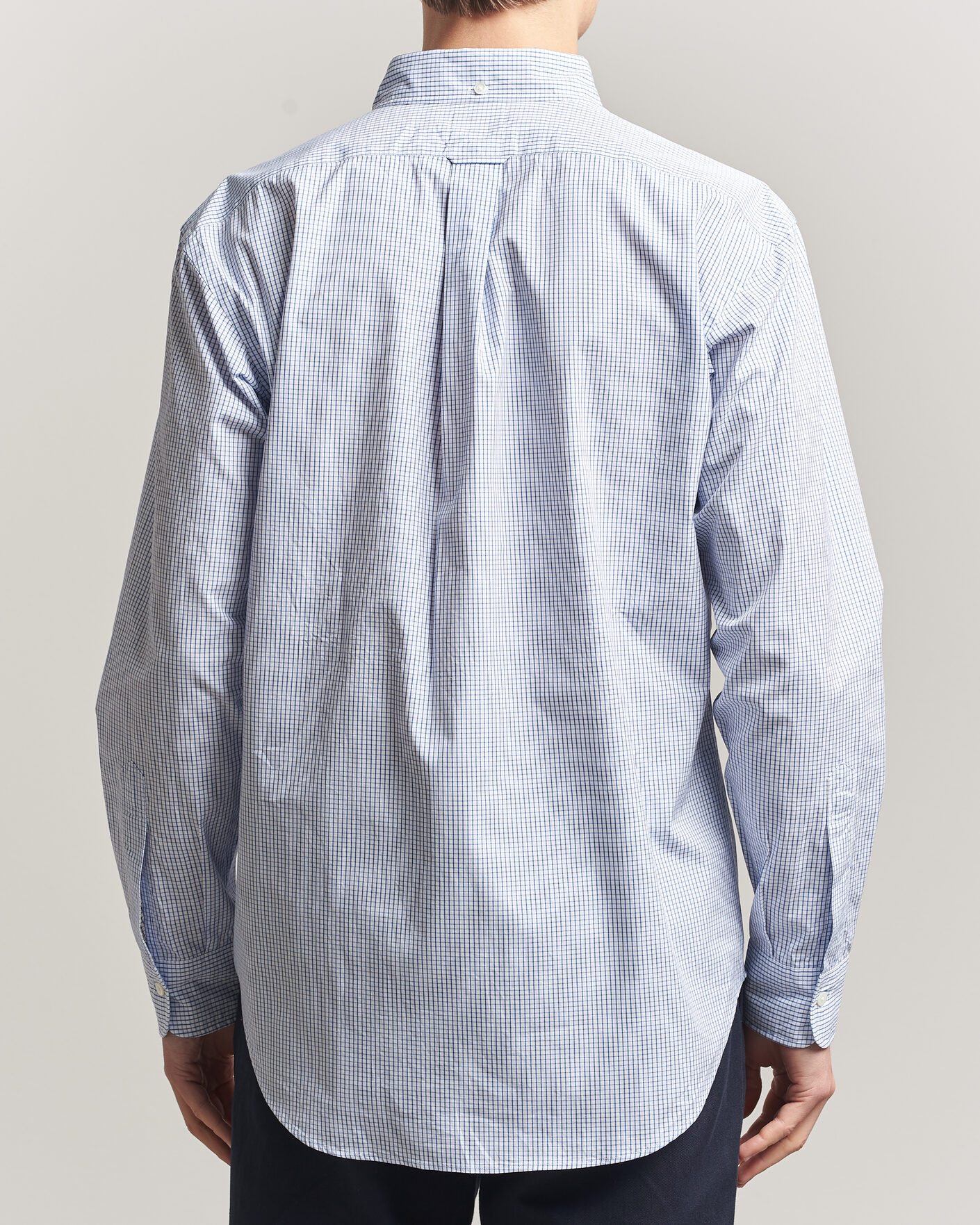 Uomini | Camicie | Kamakura Shirts | Vintage Ivy Button Down Shirt Blue Check