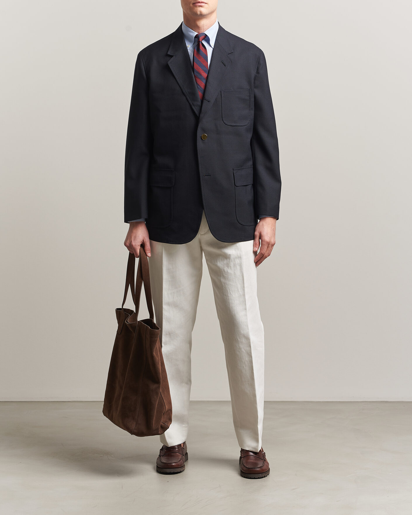 Uomini | Blazers | Kamakura Shirts | Unstructured Ivy Blazer Navy