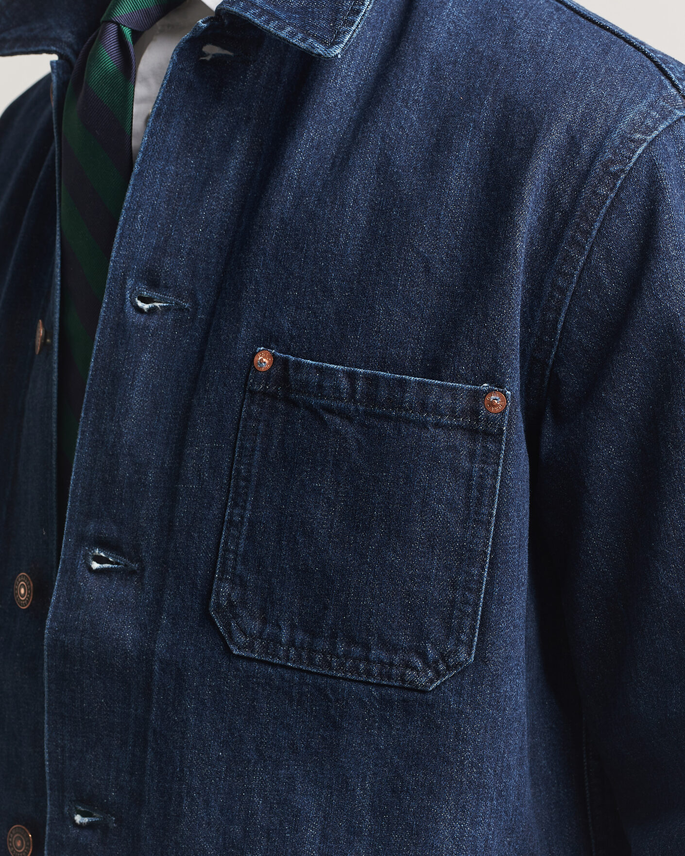 Uomini | Giacche | Kamakura Shirts | French Work Jacket Dark Denim