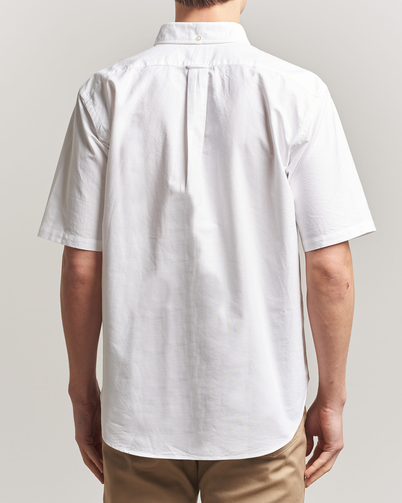 Uomini | Camicie | Kamakura Shirts | Vintage Ivy Half Sleeve Oxford Popover White