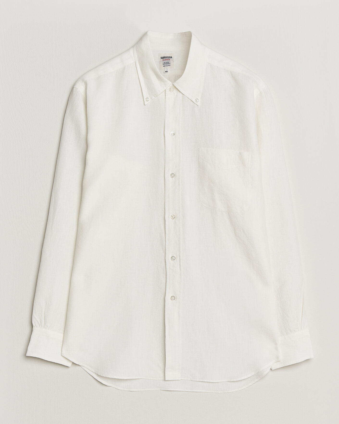 Uomini | Camicie | Kamakura Shirts | Linen Ametora Shirt White