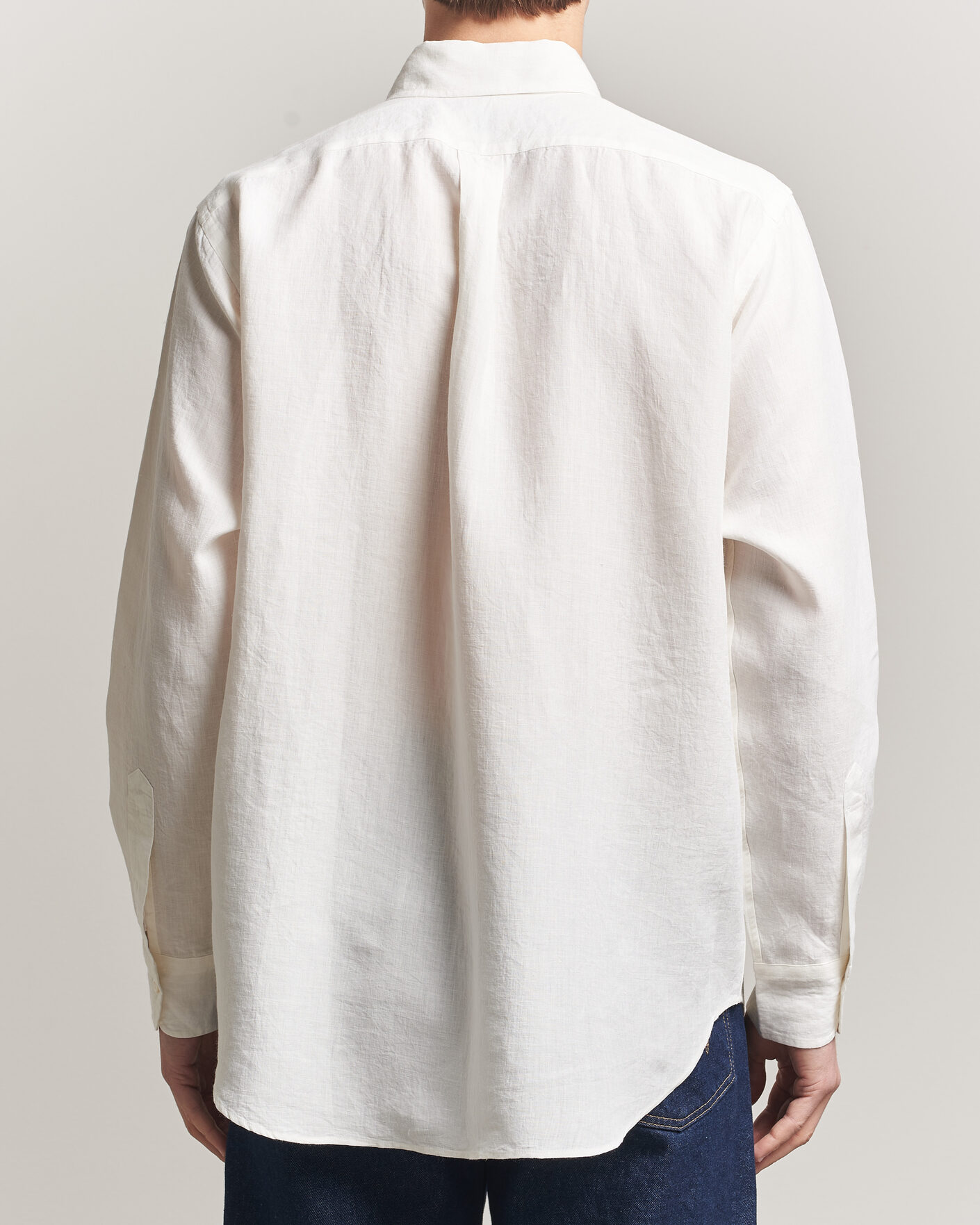 Uomini | Camicie | Kamakura Shirts | Linen Ametora Shirt White
