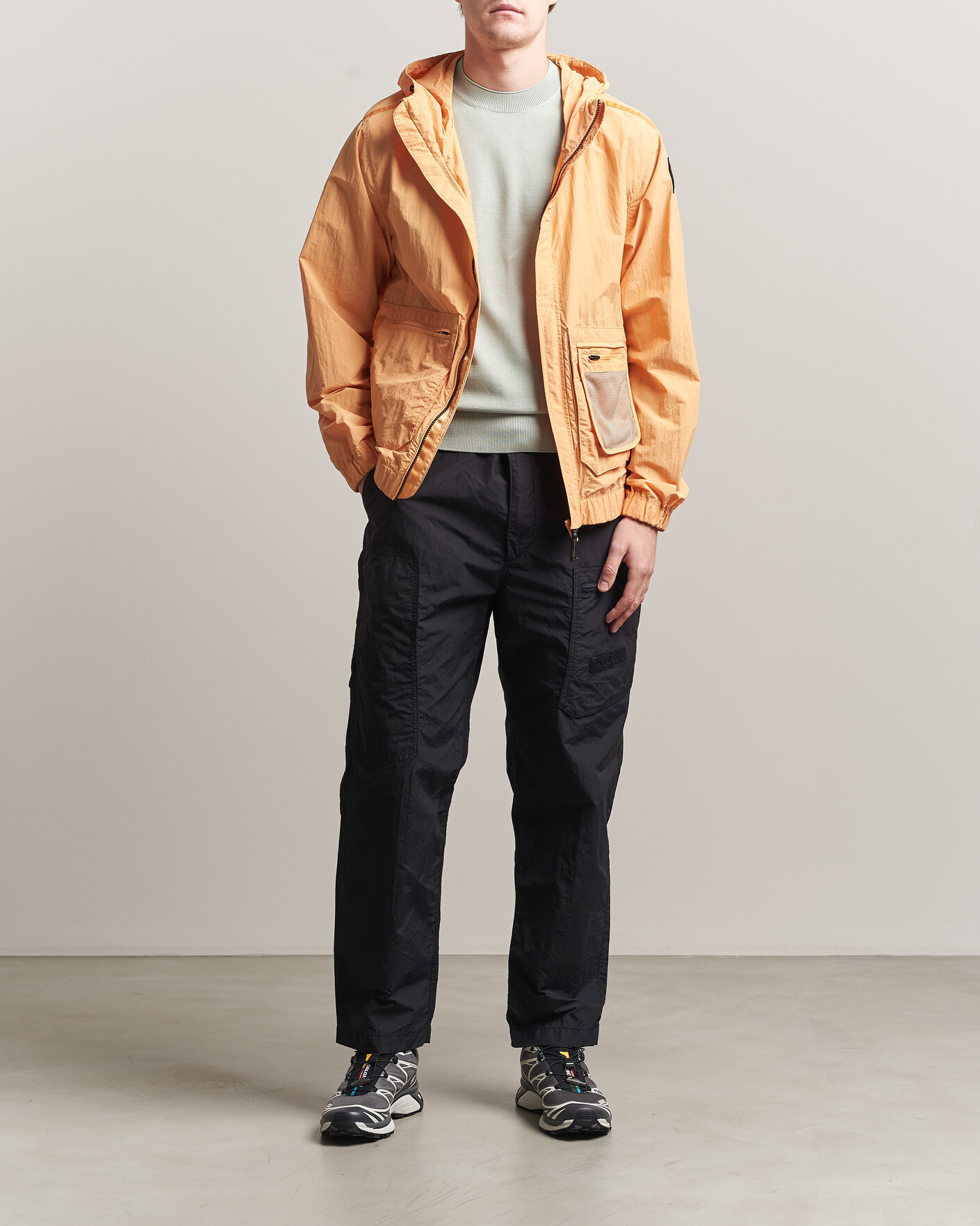 Uomini | Giacche | Parajumpers | Rube Smash Peached Nylon Hooded Jacket Apricot Nectar