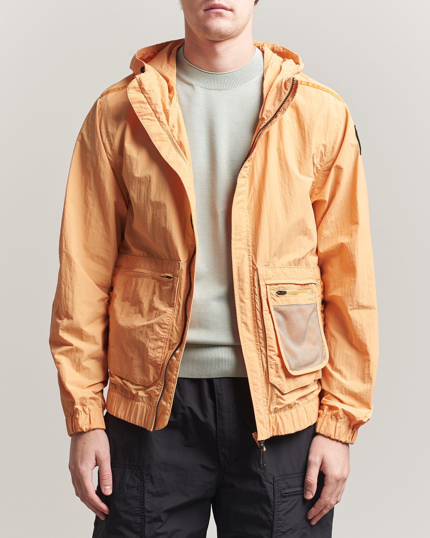 Uomini | Giacche | Parajumpers | Rube Smash Peached Nylon Hooded Jacket Apricot Nectar