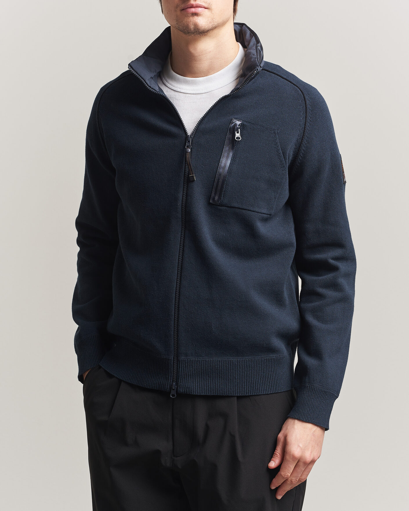 Uomini | Giacche | Parajumpers | Bargany Rescue Knitted Hybrid Jacket Ink Blue