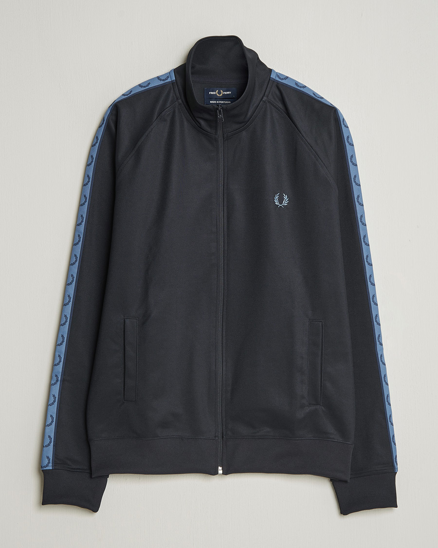 Uomini | Maglieria | Fred Perry | Taped Track Jacket Navy