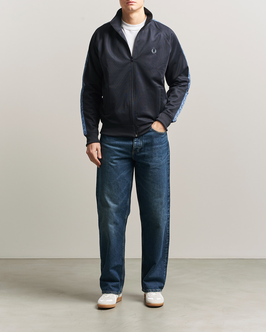 Uomini | Maglieria | Fred Perry | Taped Track Jacket Navy