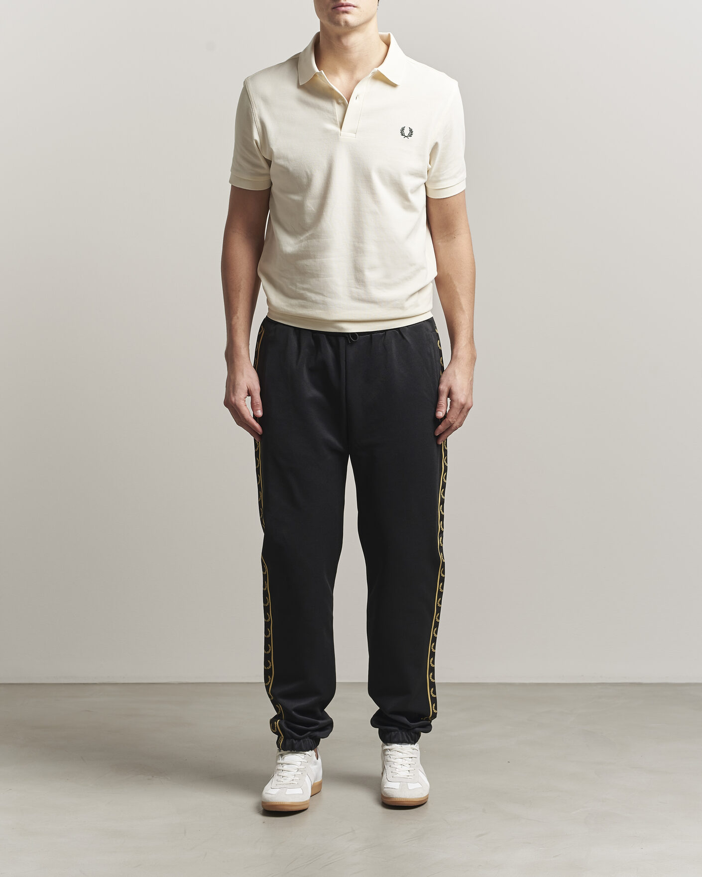 Uomini | Pantaloni | Fred Perry | Taped Track Pants Black