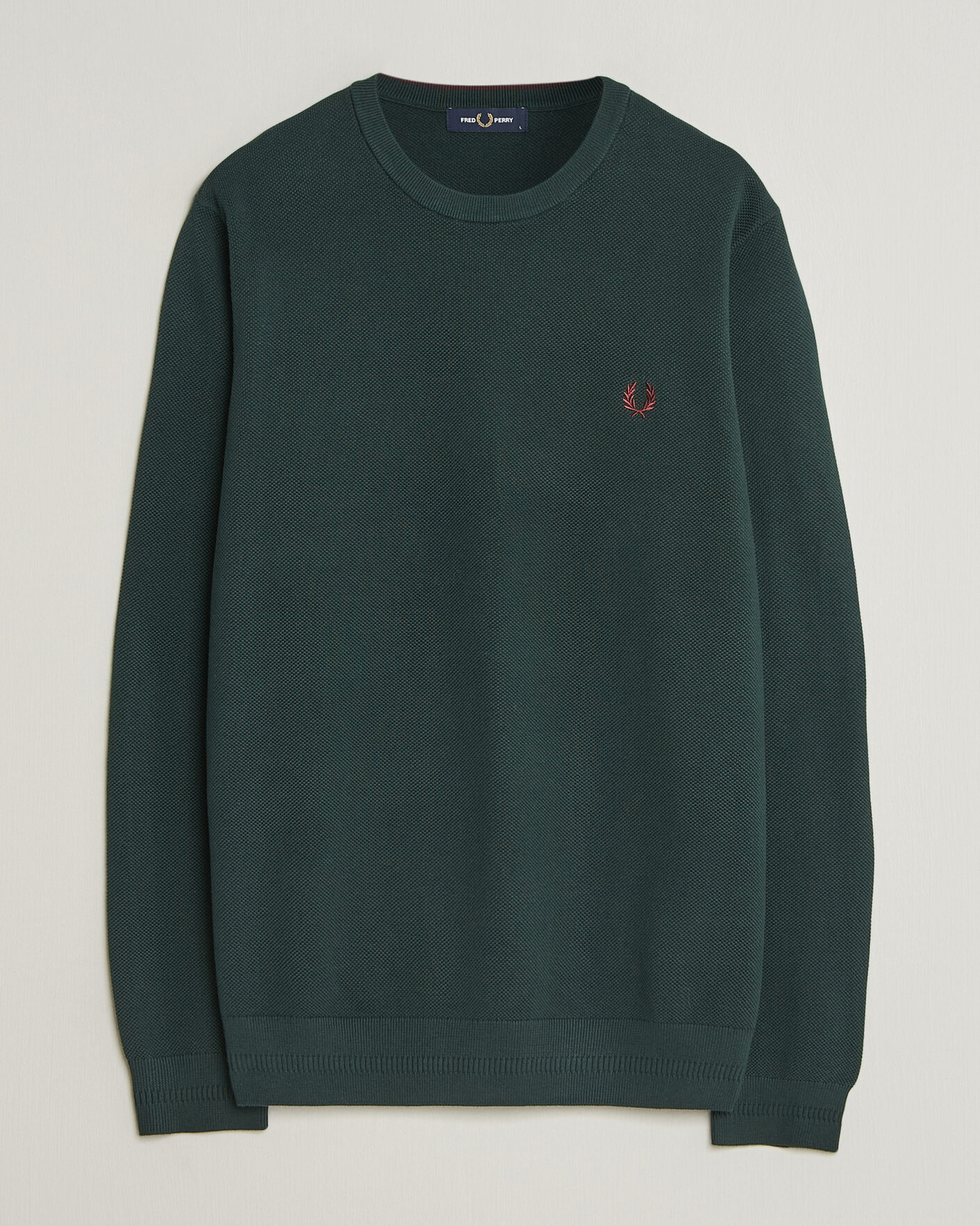 Uomini | Maglieria | Fred Perry | Piqué Stitched Sweater Grassroots Green
