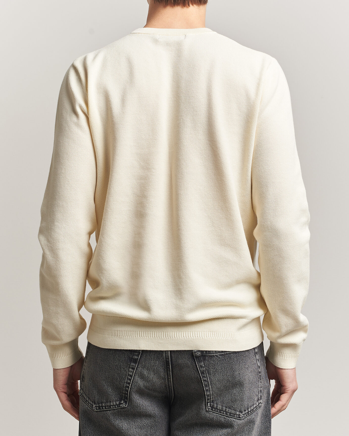 Uomini | Maglieria | Fred Perry | Piqué Stitched Sweater Ecru