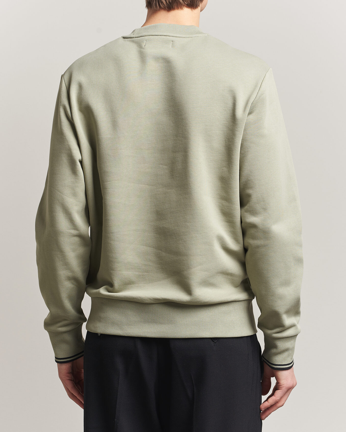 Uomini | Maglieria | Fred Perry | Crew Neck Sweatshirt Seagrass Green