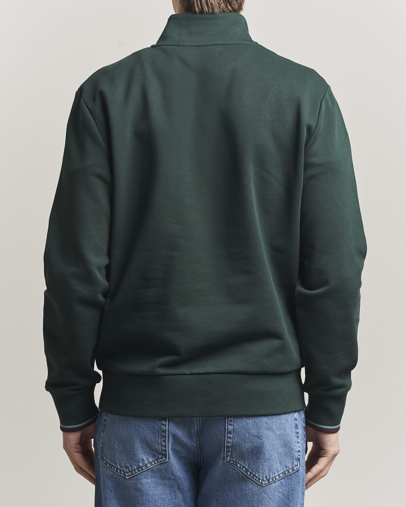 Uomini | Maglieria | Fred Perry | Half Zip Sweatshirt Grassroots Green