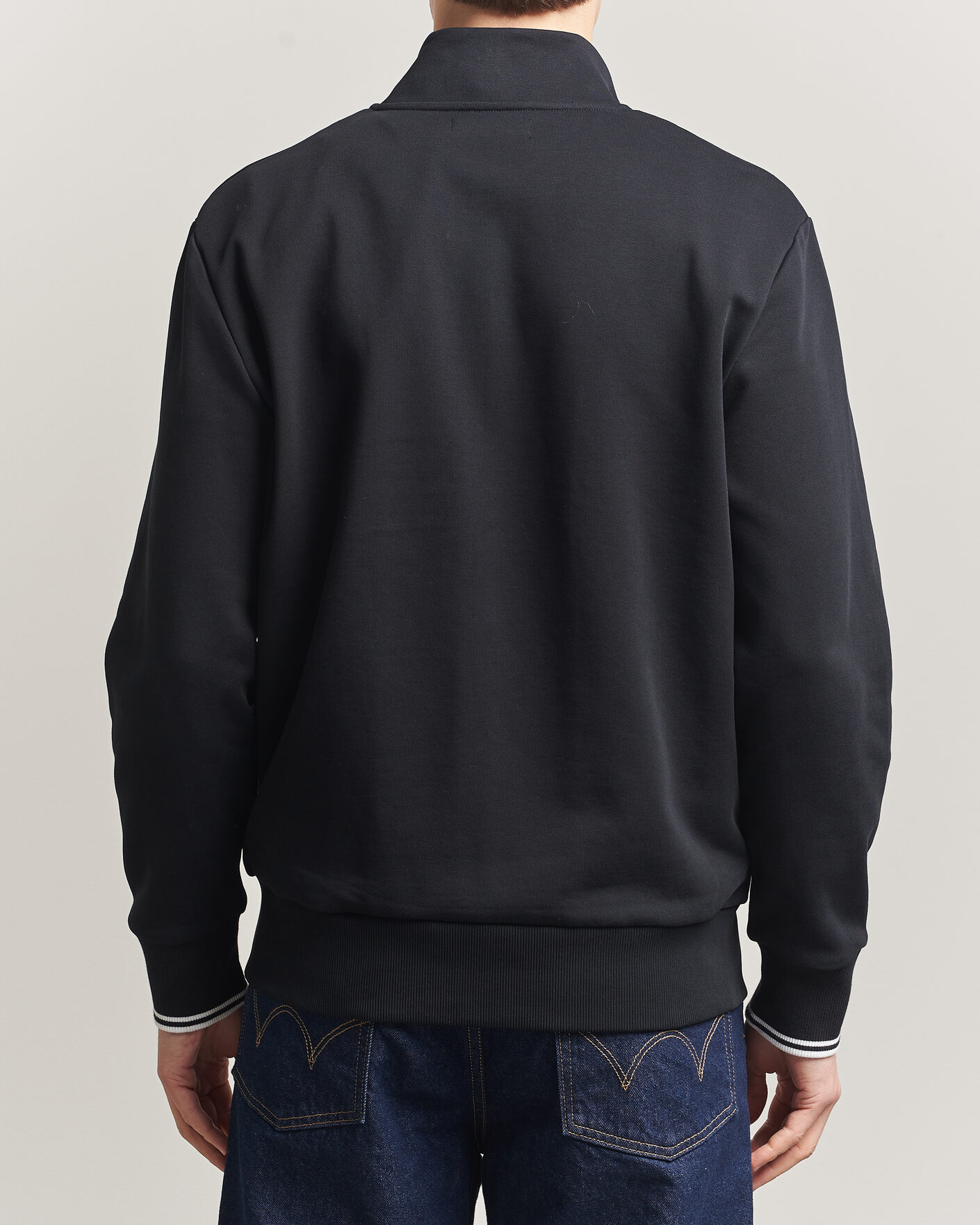 Uomini | Maglieria | Fred Perry | Full Zip Sweatshirt Black