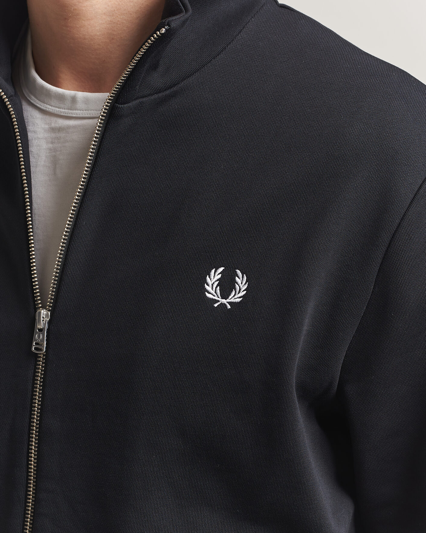 Uomini | Maglieria | Fred Perry | Full Zip Sweatshirt Black