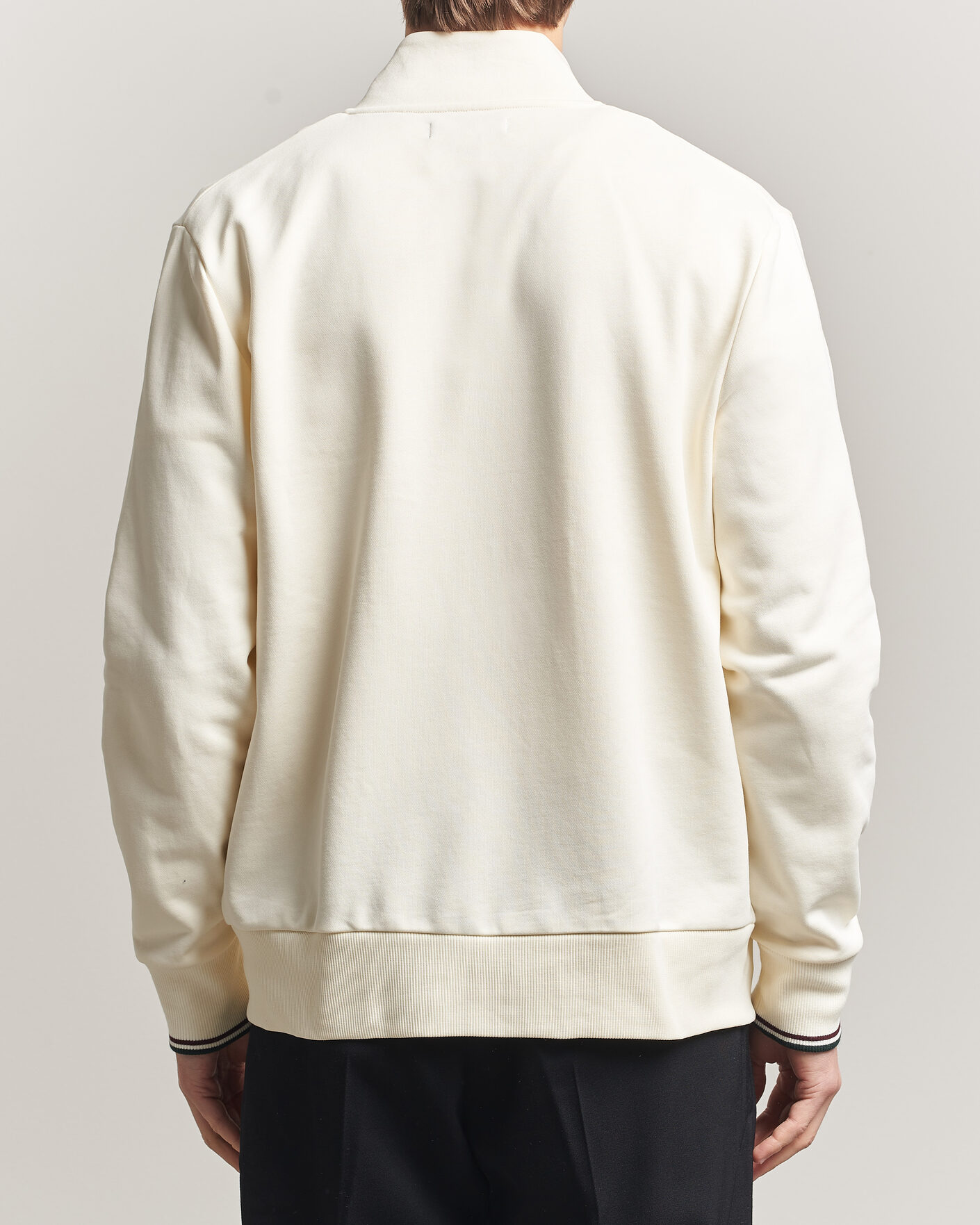 Uomini | Maglieria | Fred Perry | Full Zip Sweatshirt Ecru