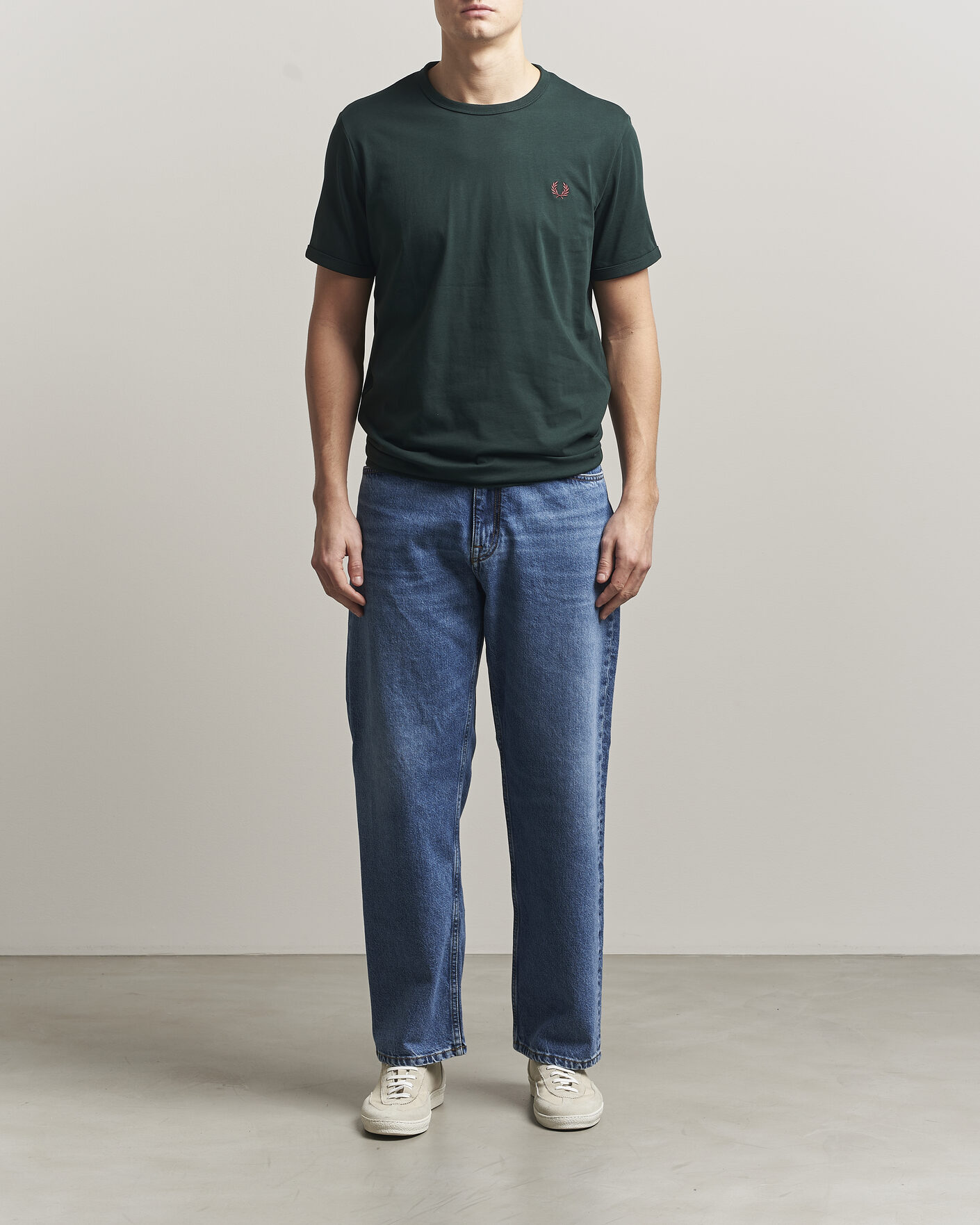 Uomini | T-shirt | Fred Perry | Ringer T-Shirt Grassroots Green