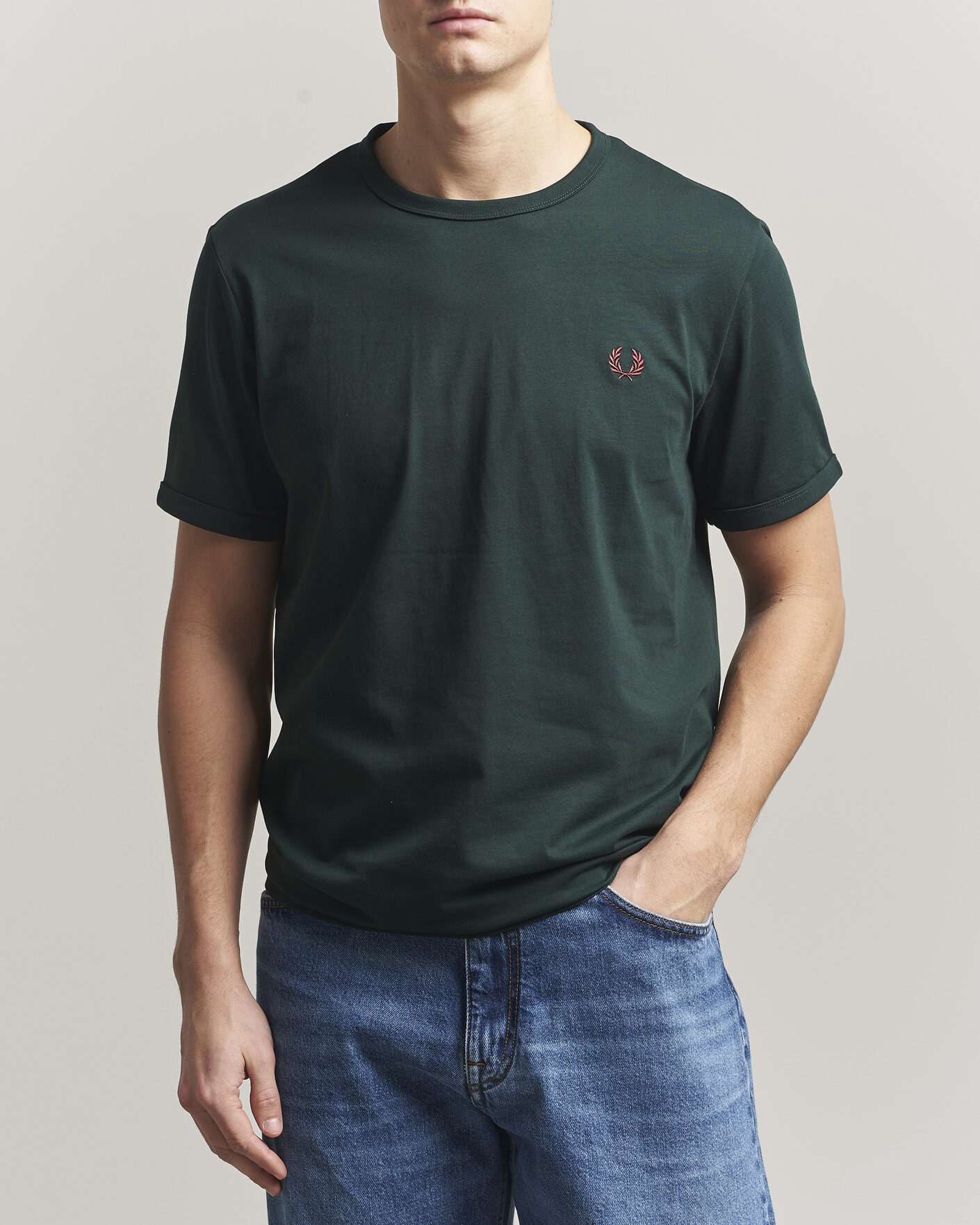 Uomini | T-shirt | Fred Perry | Ringer T-Shirt Grassroots Green