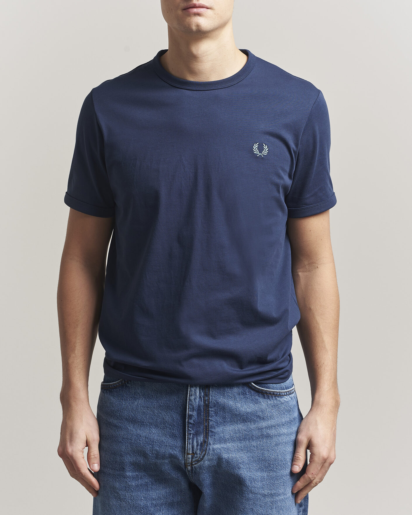 Uomini | T-shirt | Fred Perry | Ringer T-Shirt Tennis Blue