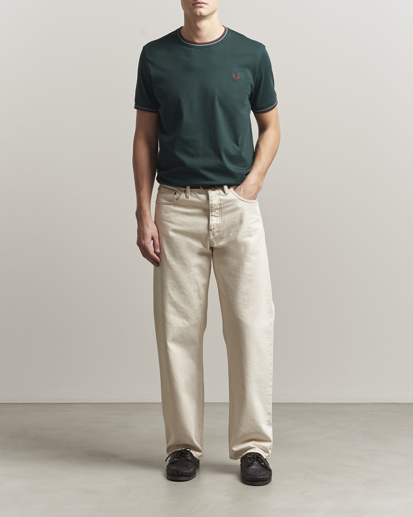 Uomini | T-shirt | Fred Perry | Twin Tipped T-Shirt Grassroots Green