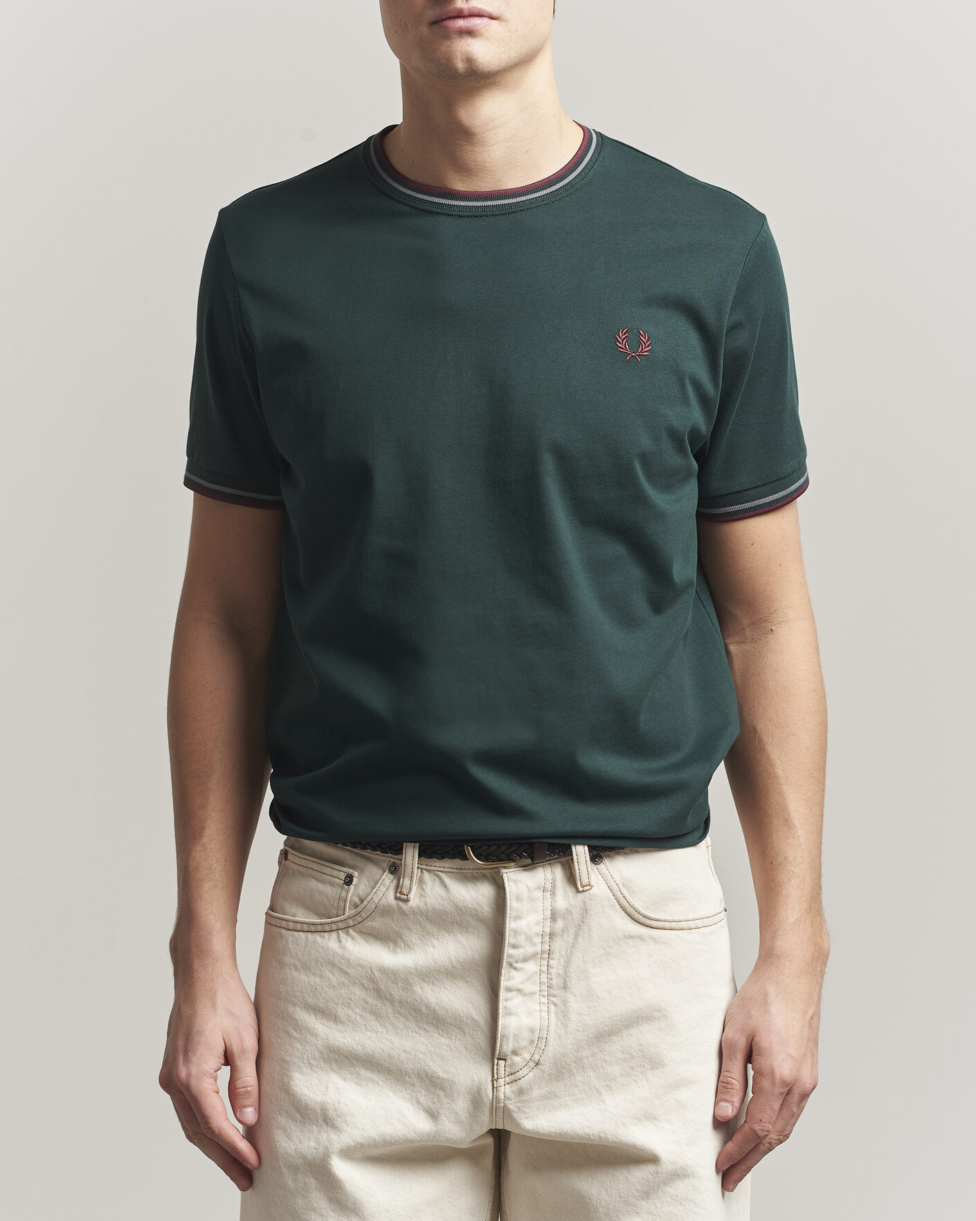 Uomini | T-shirt | Fred Perry | Twin Tipped T-Shirt Grassroots Green