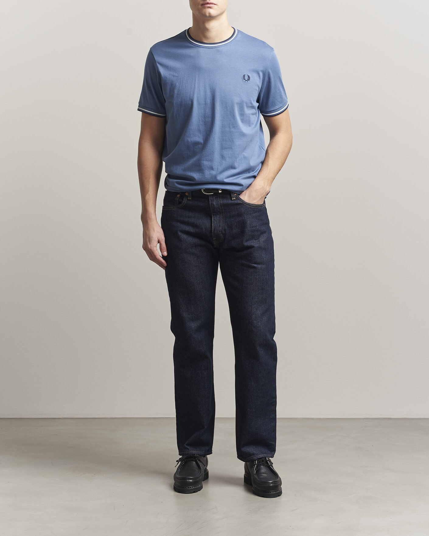 Uomini | T-shirt | Fred Perry | Twin Tipped T-Shirt Ace Blue