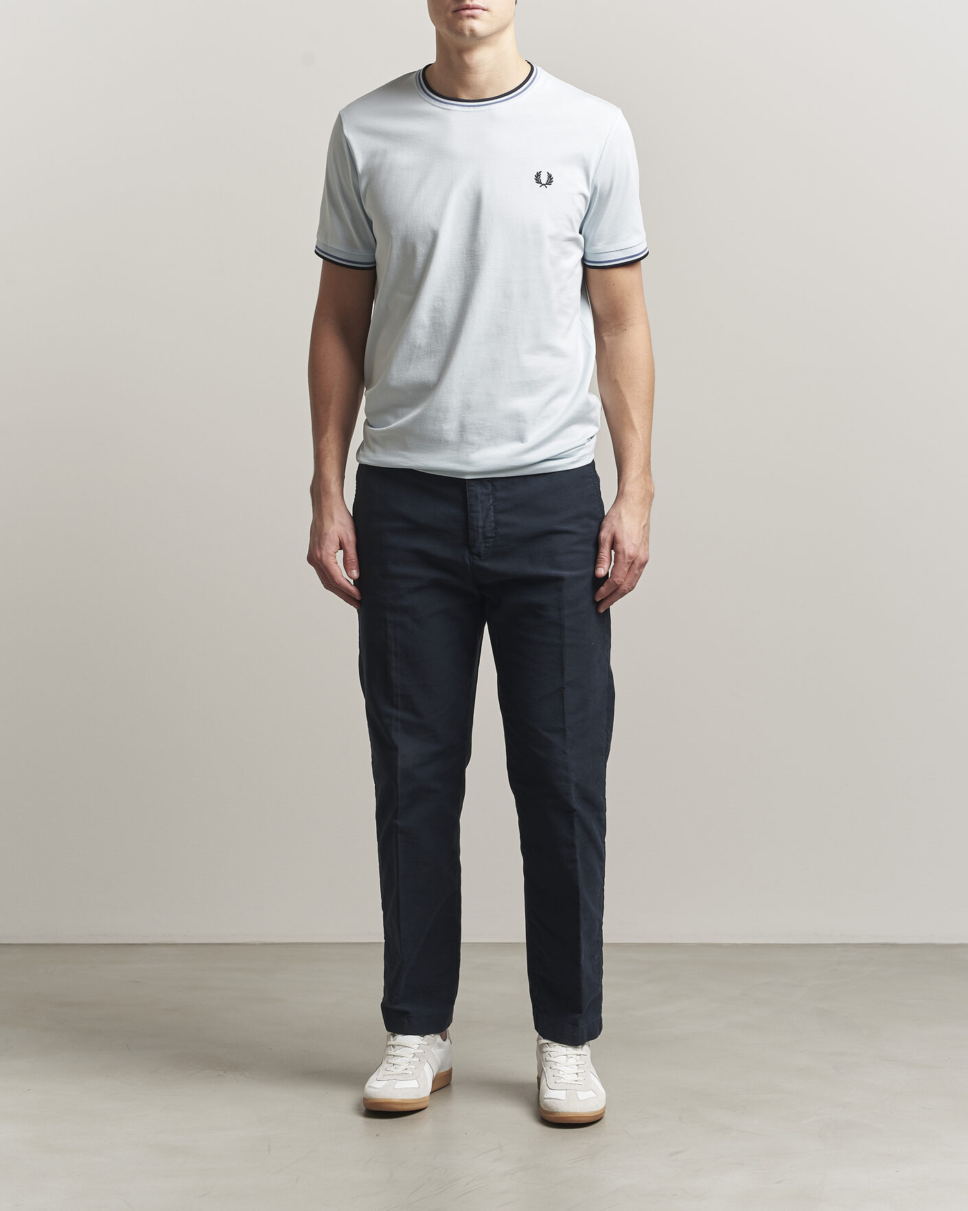 Uomini | T-shirt | Fred Perry | Twin Tipped T-Shirt Light Ice