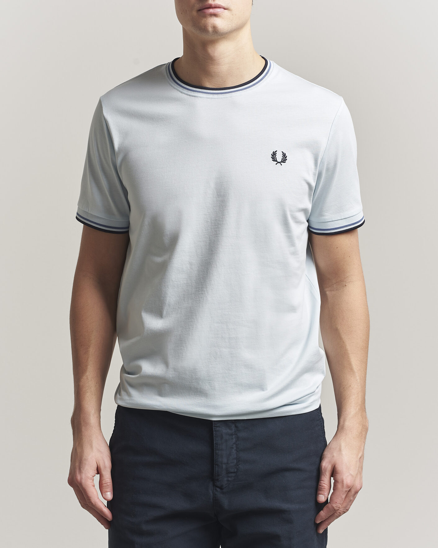 Uomini | T-shirt | Fred Perry | Twin Tipped T-Shirt Light Ice