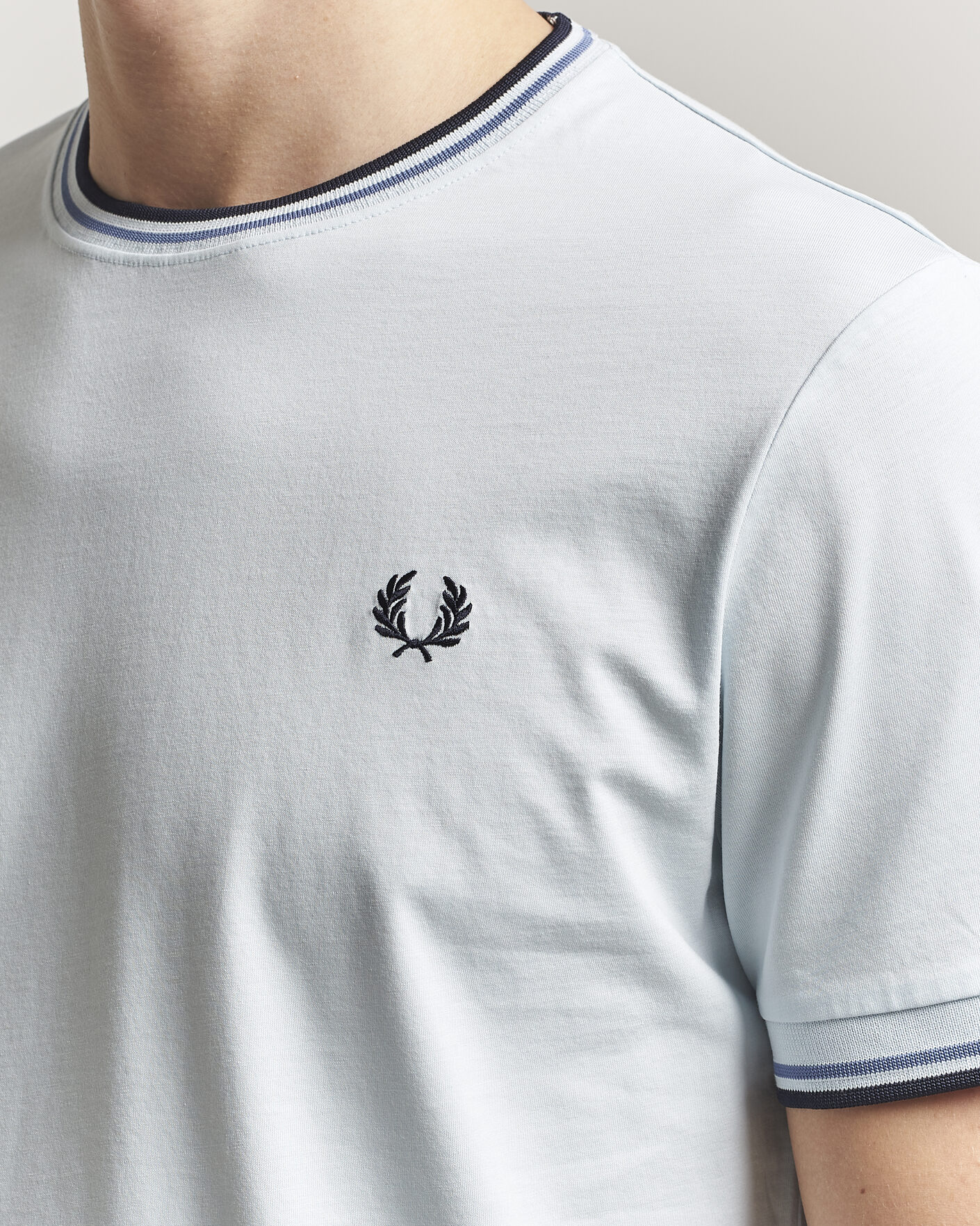 Uomini | T-shirt | Fred Perry | Twin Tipped T-Shirt Light Ice