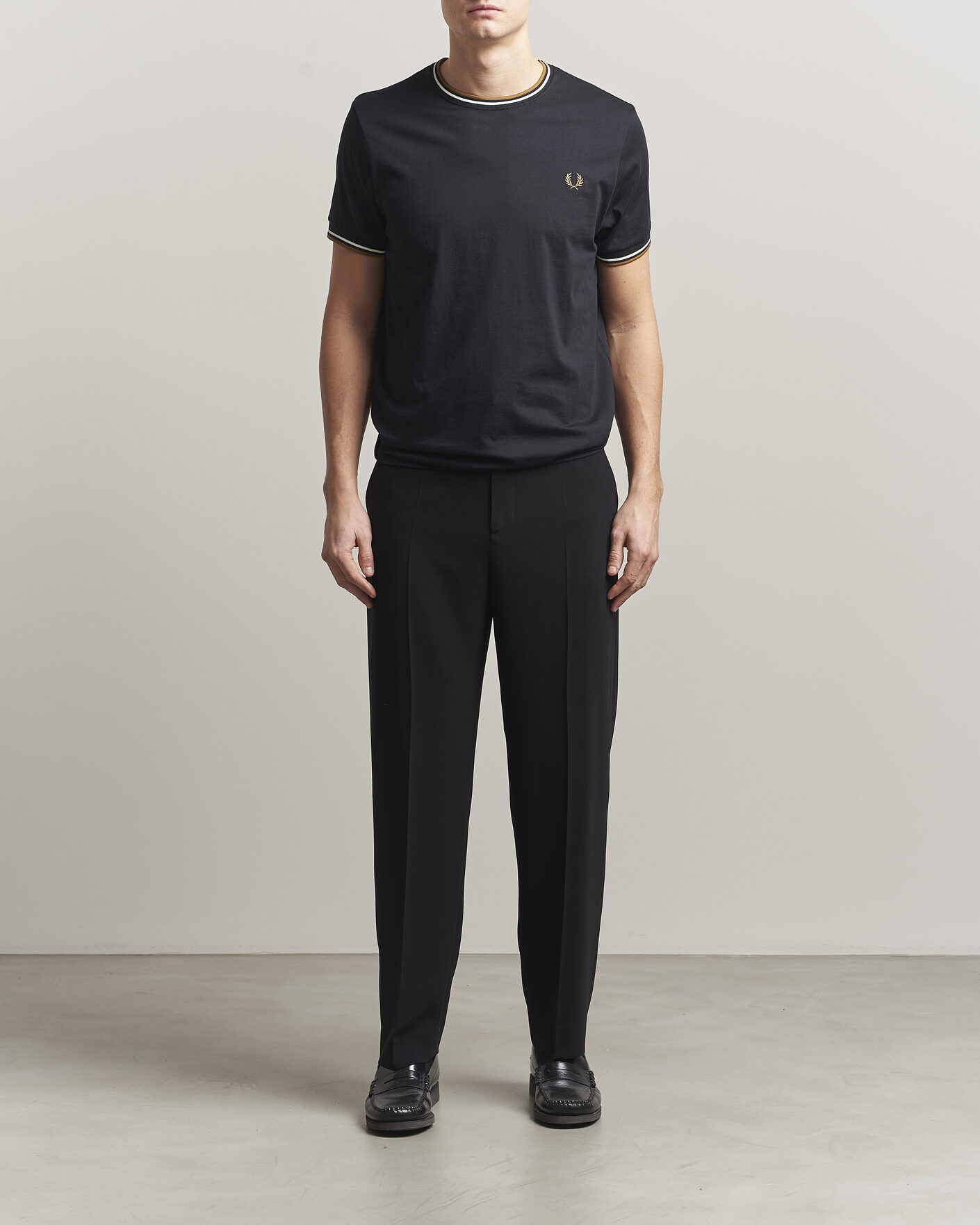 Uomini | T-shirt | Fred Perry | Twin Tipped T-Shirt Black