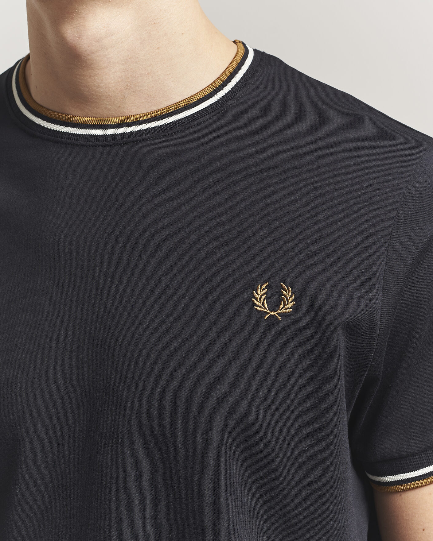 Uomini | T-shirt | Fred Perry | Twin Tipped T-Shirt Black