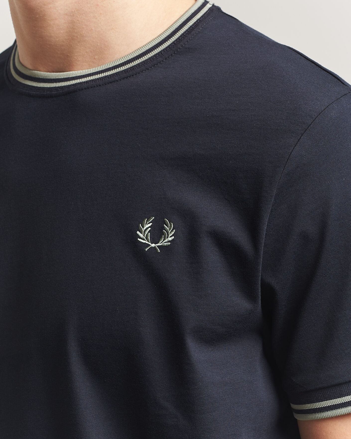 Uomini | T-shirt | Fred Perry | Twin Tipped T-Shirt Navy