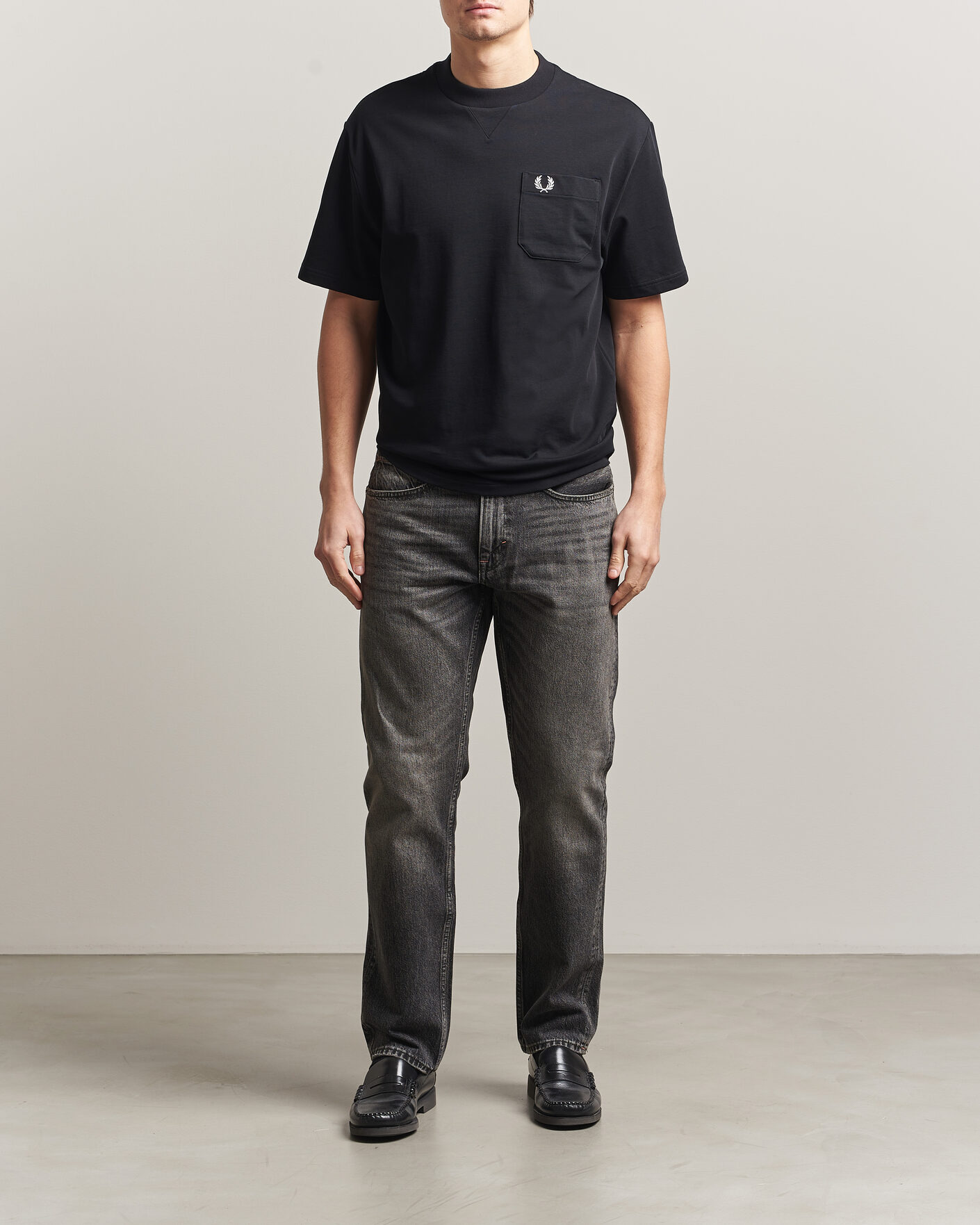 Uomini | T-shirt | Fred Perry | Heavy Pocket T-Shirt Black