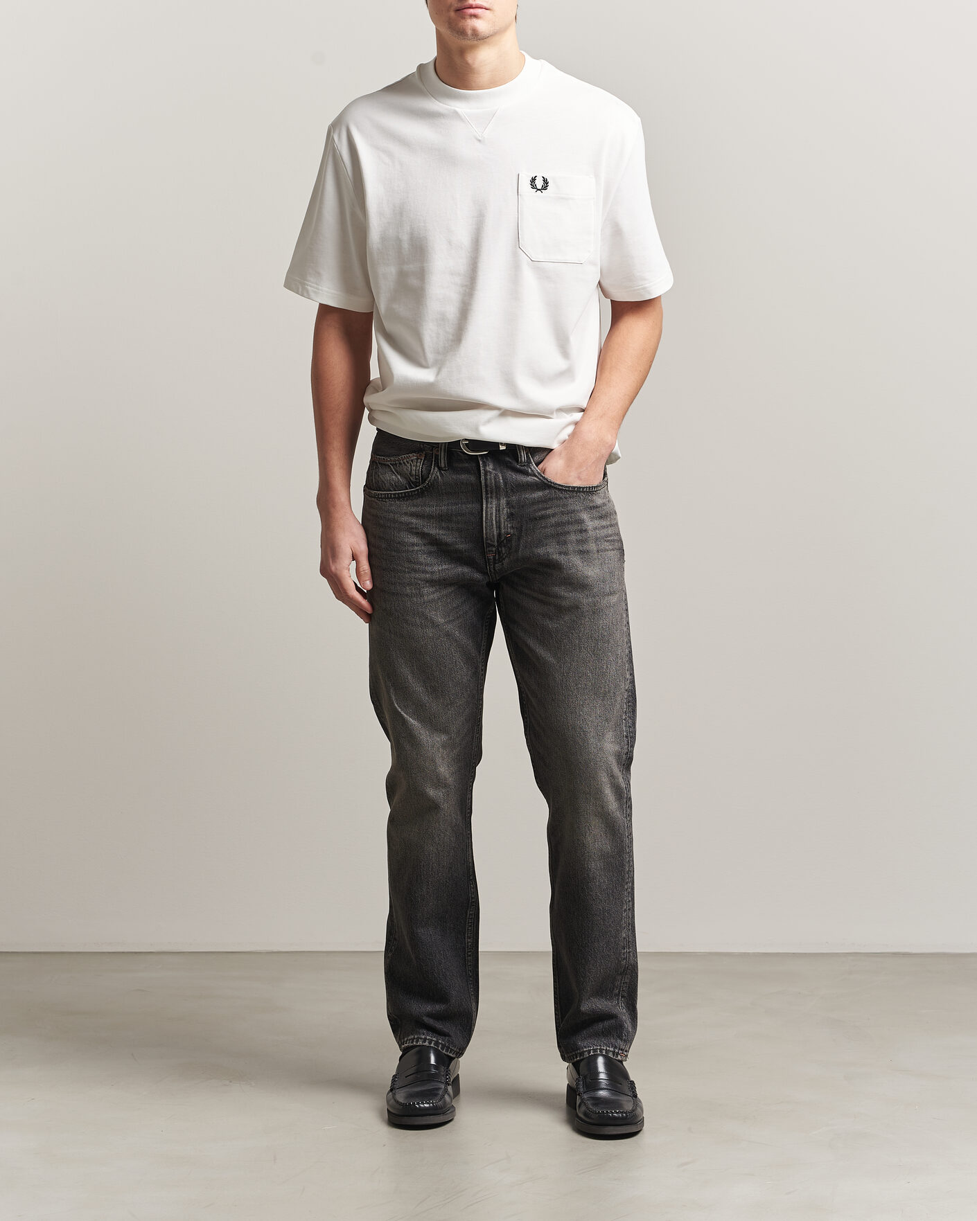 Uomini | T-shirt | Fred Perry | Heavy Pocket T-Shirt Snow White