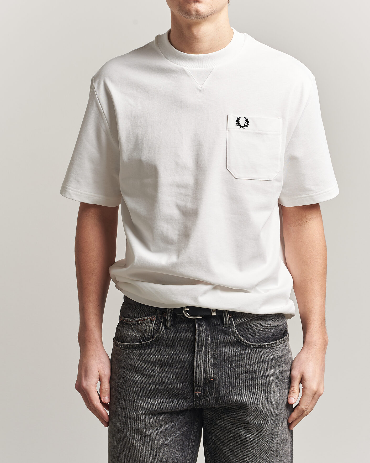 Uomini | T-shirt | Fred Perry | Heavy Pocket T-Shirt Snow White