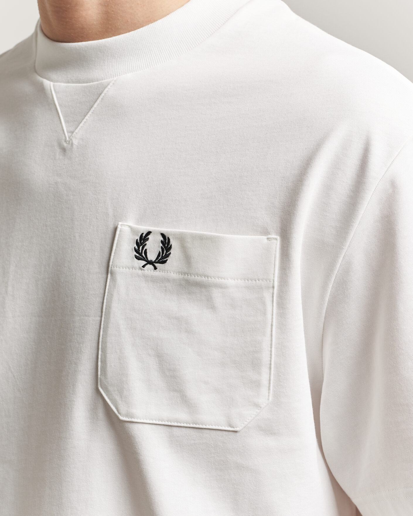 Uomini | T-shirt | Fred Perry | Heavy Pocket T-Shirt Snow White