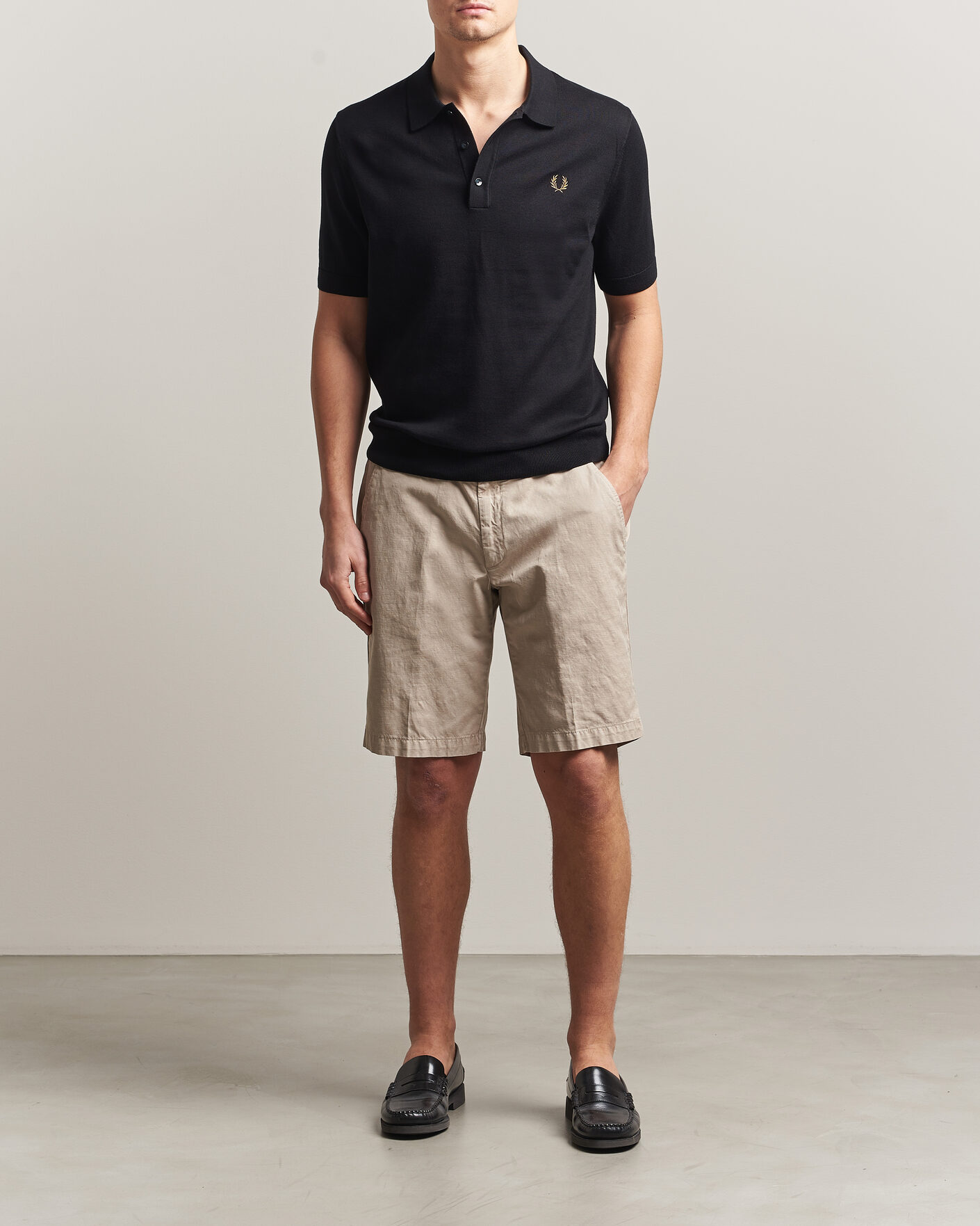 Uomini | Polo | Fred Perry | Cotton Knitted Polo Black