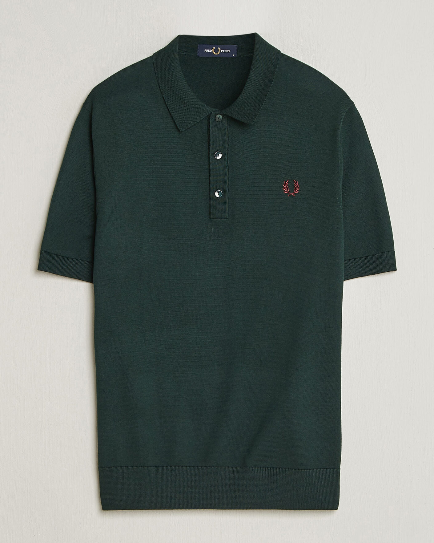 Uomini | Polo | Fred Perry | Cotton Knitted Polo Grassroots Green
